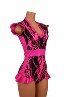 Flip Sleeve Paneled Lightning Romper - Coquetry Clothing