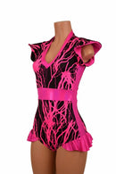 Flip Sleeve Paneled Lightning Romper - Coquetry Clothing