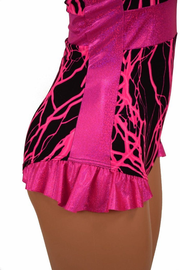 Flip Sleeve Paneled Lightning Romper - Coquetry Clothing