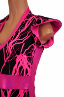 Flip Sleeve Paneled Lightning Romper - Coquetry Clothing