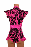 Flip Sleeve Paneled Lightning Romper - Coquetry Clothing