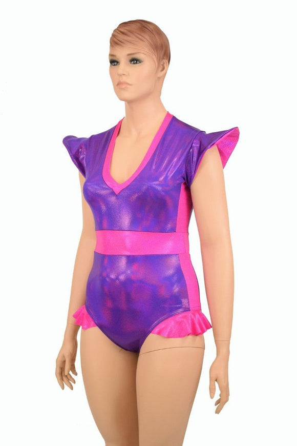 Flip Sleeve Paneled Romper - Coquetry Clothing