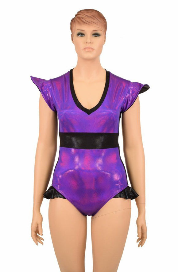 Flip Sleeve Paneled Romper - Coquetry Clothing