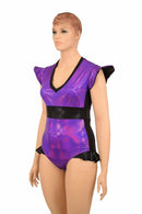 Flip Sleeve Paneled Romper - Coquetry Clothing