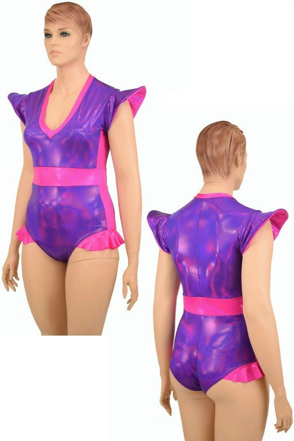 Flip Sleeve Paneled Romper - Coquetry Clothing