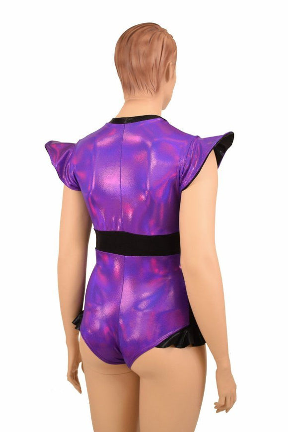 Flip Sleeve Paneled Romper - Coquetry Clothing