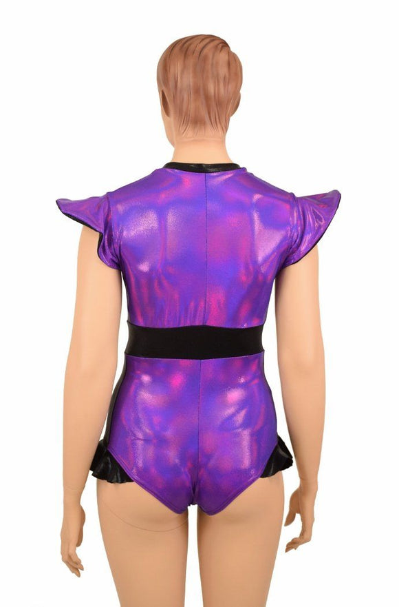 Flip Sleeve Paneled Romper - Coquetry Clothing