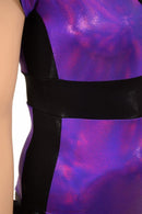 Flip Sleeve Paneled Romper - Coquetry Clothing