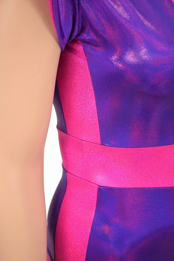 Flip Sleeve Paneled Romper - Coquetry Clothing