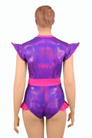Flip Sleeve Paneled Romper - Coquetry Clothing