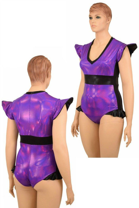 Flip Sleeve Paneled Romper - Coquetry Clothing