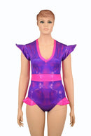 Flip Sleeve Paneled Romper - Coquetry Clothing