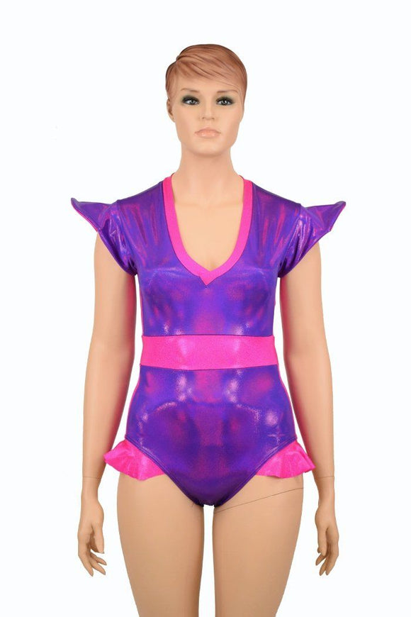 Flip Sleeve Paneled Romper - Coquetry Clothing