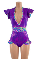 Flip Sleeve Paneled Romper - Coquetry Clothing