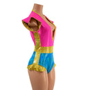 Flip Sleeve Paneled Romper - Coquetry Clothing