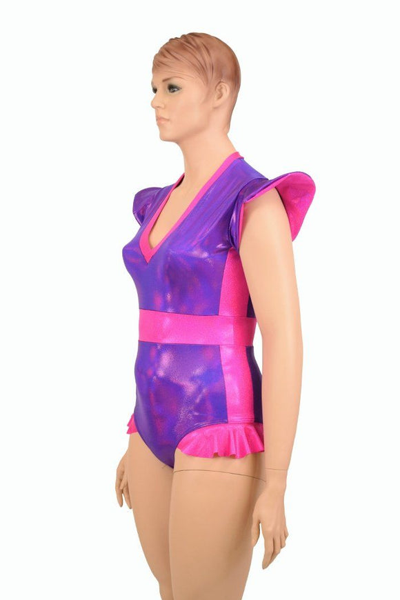 Flip Sleeve Paneled Romper - Coquetry Clothing