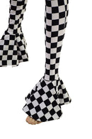 Flouncy Footed Checkered Catsuit - Coquetry Clothing