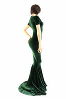 Forest Green Velvet Gown - Coquetry Clothing