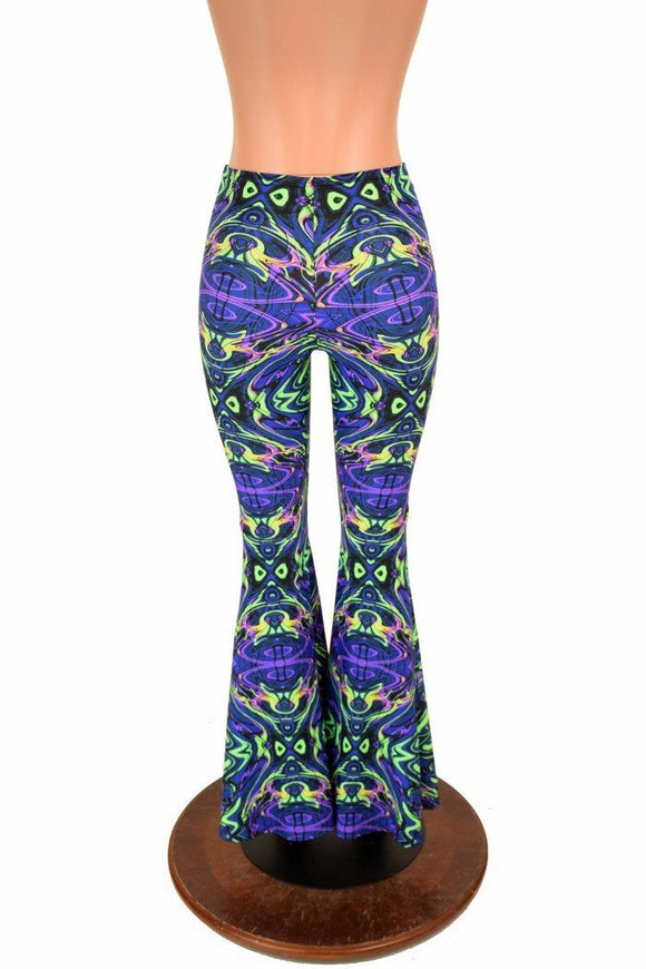 Front Lace Up High Waist Solar Flares - Coquetry Clothing