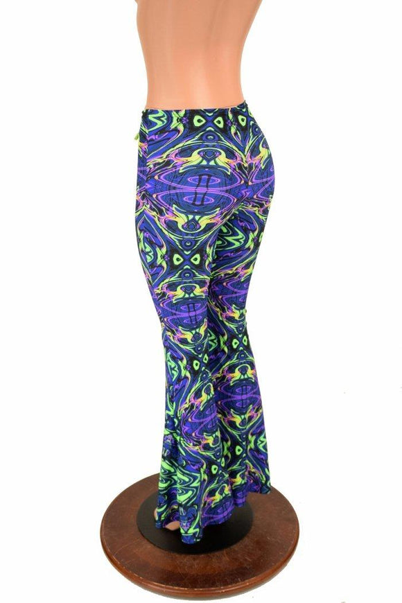 Front Lace Up High Waist Solar Flares - Coquetry Clothing