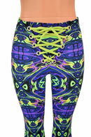Front Lace Up High Waist Solar Flares - Coquetry Clothing