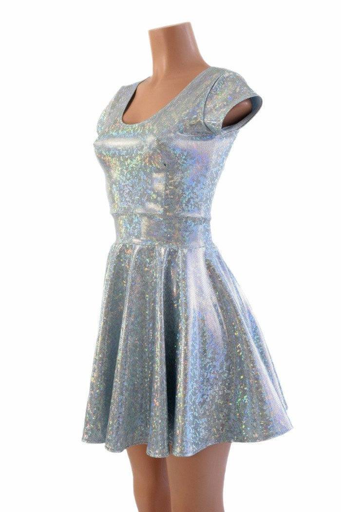 Frostbite Cap Sleeve Skater Dress - Coquetry Clothing