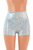 Frostbite Holographic High Waist Shorts - Coquetry Clothing