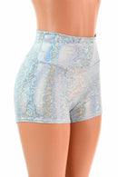 Frostbite Holographic High Waist Shorts - Coquetry Clothing