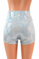 Frostbite Holographic High Waist Shorts - Coquetry Clothing