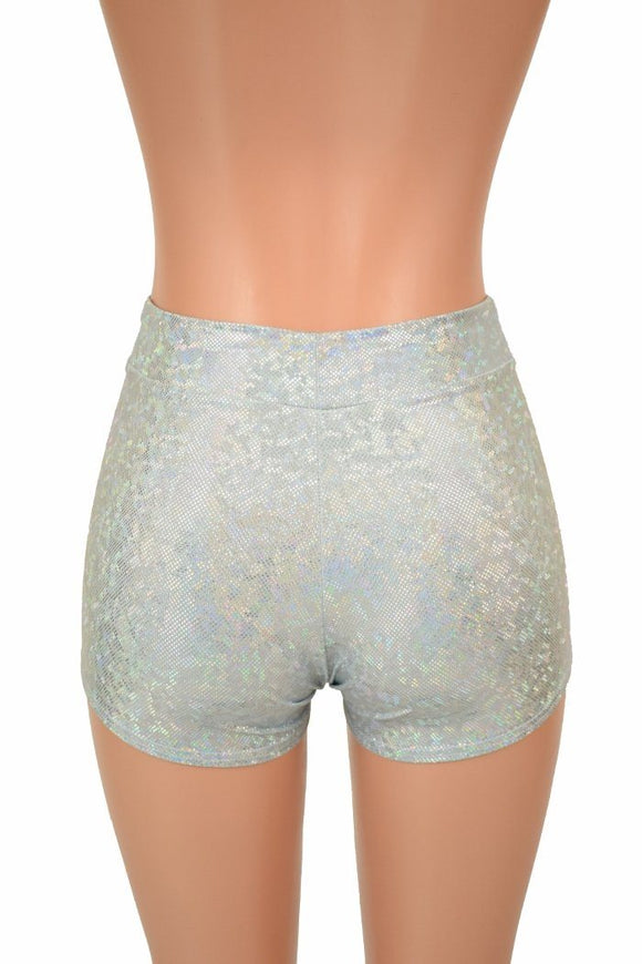 Frostbite Holographic Midrise Shorts - Coquetry Clothing