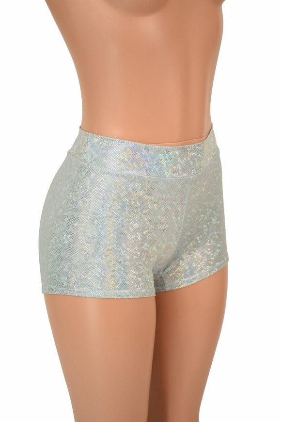 Frostbite Holographic Midrise Shorts - Coquetry Clothing