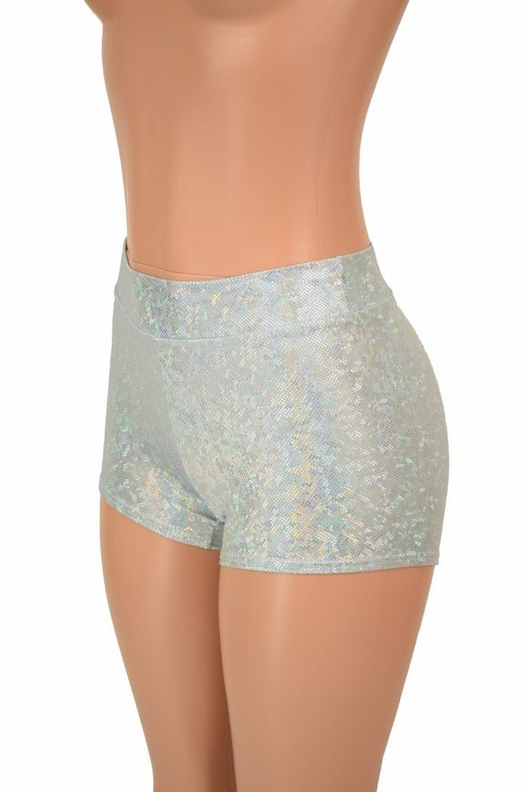 Frostbite Holographic Midrise Shorts - Coquetry Clothing