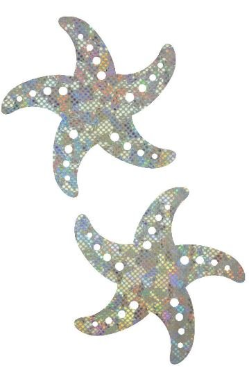 Frostbite Holographic Starfish Pasties - Coquetry Clothing