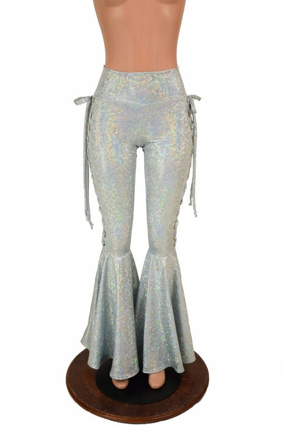 Frostbite Lace Up Bell Bottom Flares - Coquetry Clothing