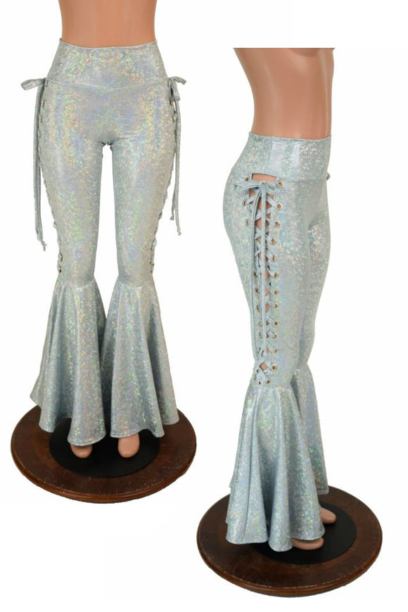 Frostbite Lace Up Bell Bottom Flares - Coquetry Clothing