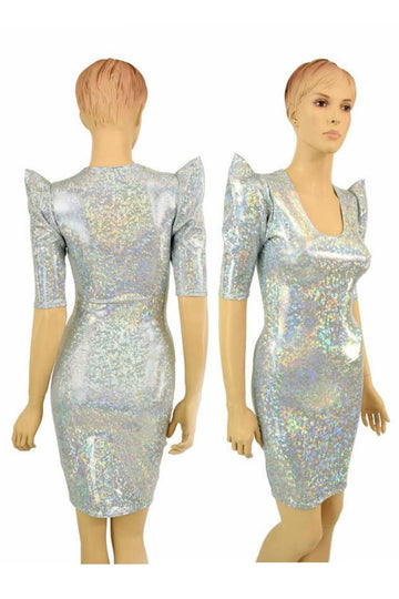 Frostbite Sharp Shoulder Dress - Coquetry Clothing