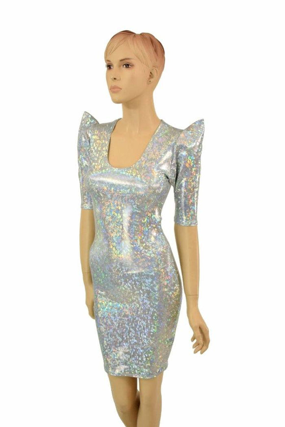 Frostbite Sharp Shoulder Dress - Coquetry Clothing