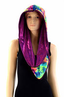 Fuchsia & Acid Splash Reversible Infinity Festival Hood - Coquetry Clothing