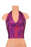 Fuchsia Darted Tie Back "Midi" Halter - Coquetry Clothing