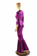 Fuchsia High Waist Skirt & Crop Set - Coquetry Clothing