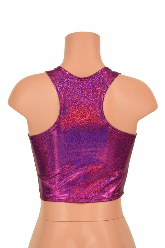Fuchsia Racerback Crop Top - Coquetry Clothing