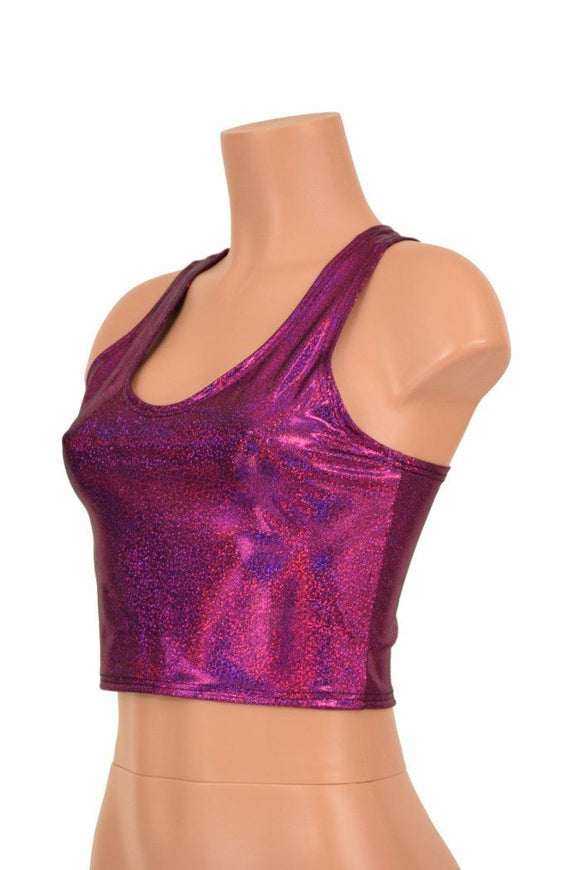 Fuchsia Racerback Crop Top - Coquetry Clothing