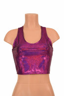 Fuchsia Racerback Crop Top - Coquetry Clothing