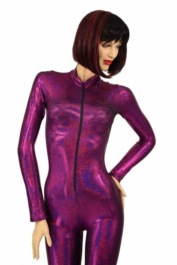 Fuchsia Sparkly "Stella" Catsuit - Coquetry Clothing