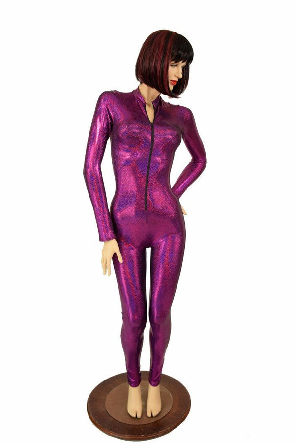 Fuchsia Sparkly "Stella" Catsuit - 1