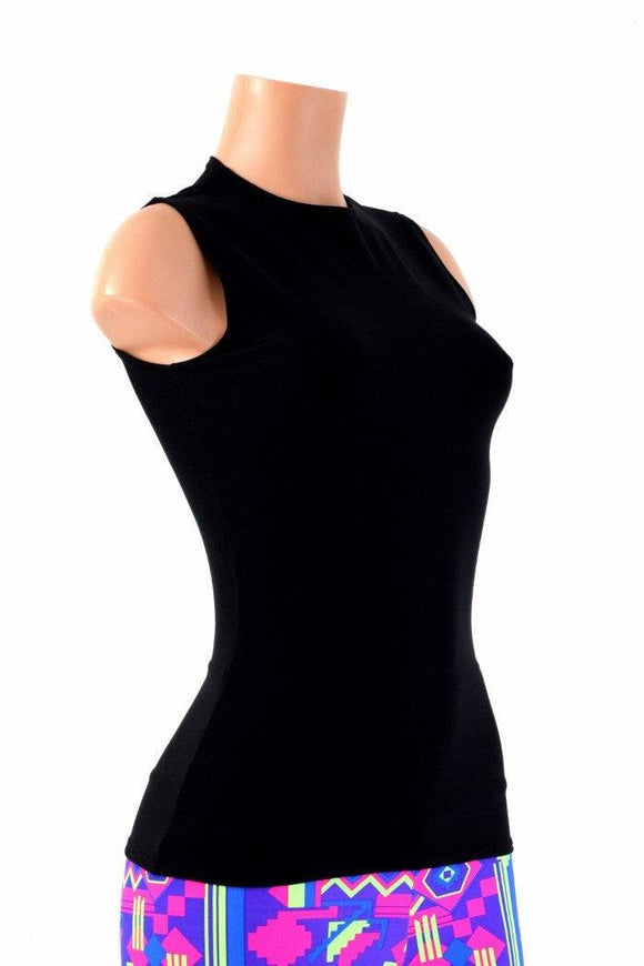 Full Length Crew Neck Black Zen Top - Coquetry Clothing