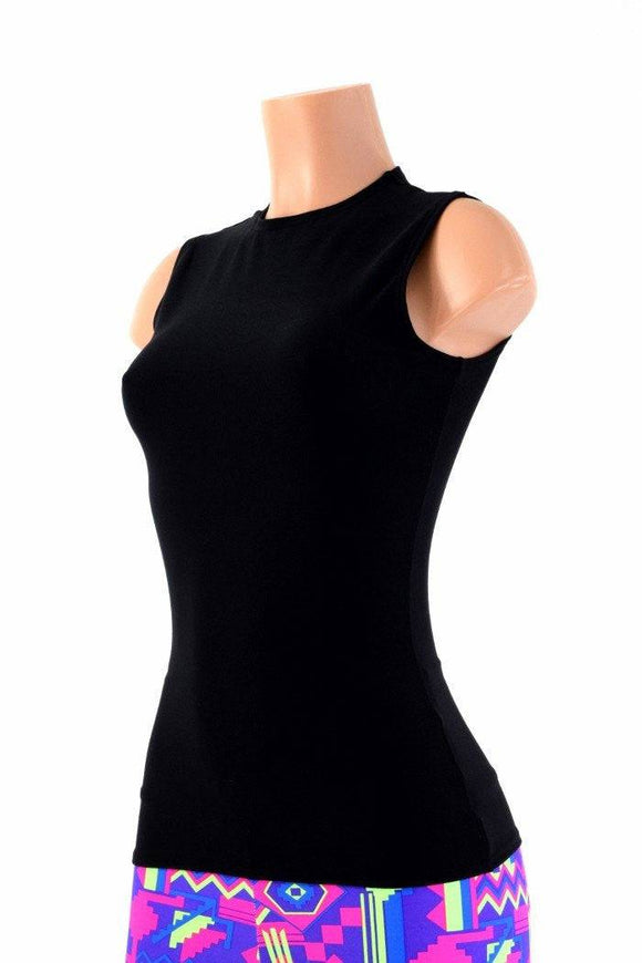 Full Length Crew Neck Black Zen Top - Coquetry Clothing