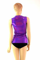 Full Length Crew Neck Holographic Top - Coquetry Clothing