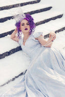 Full Length Holographic Circle Cut Gown with Train - Coquetry Clothing