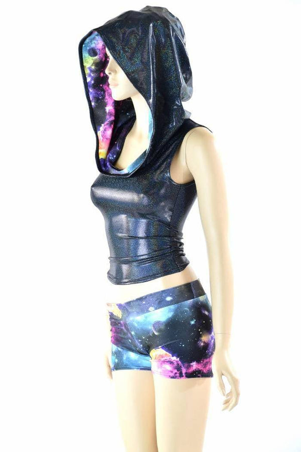 Full Length Hoodie & Midrise Shorts Set - 2